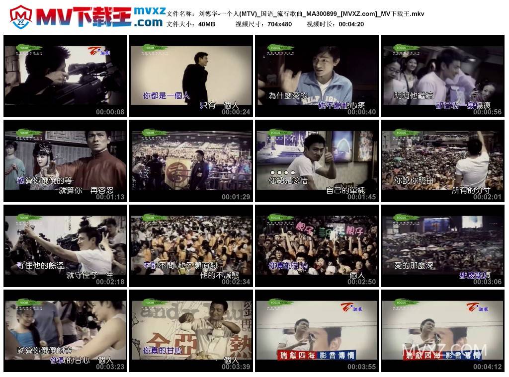 刘德华-一个人(MTV)_国语_流行歌曲_MA300899
